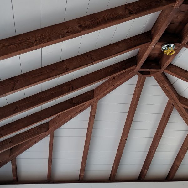 Stained Exposed Rafters